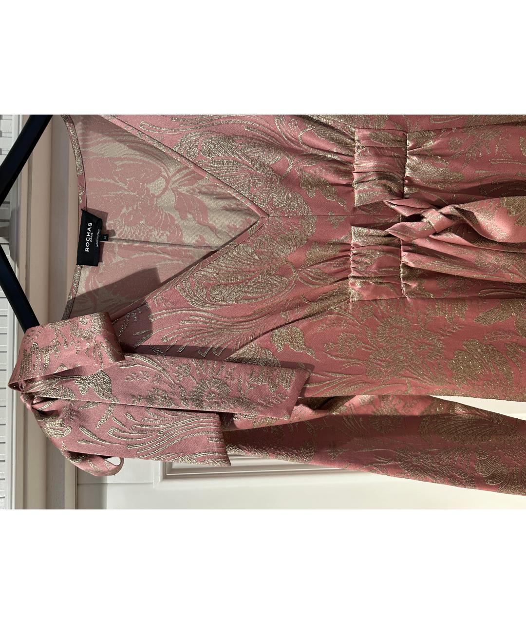 ROCHAS Розовое шелковое вечернее платье, фото 2