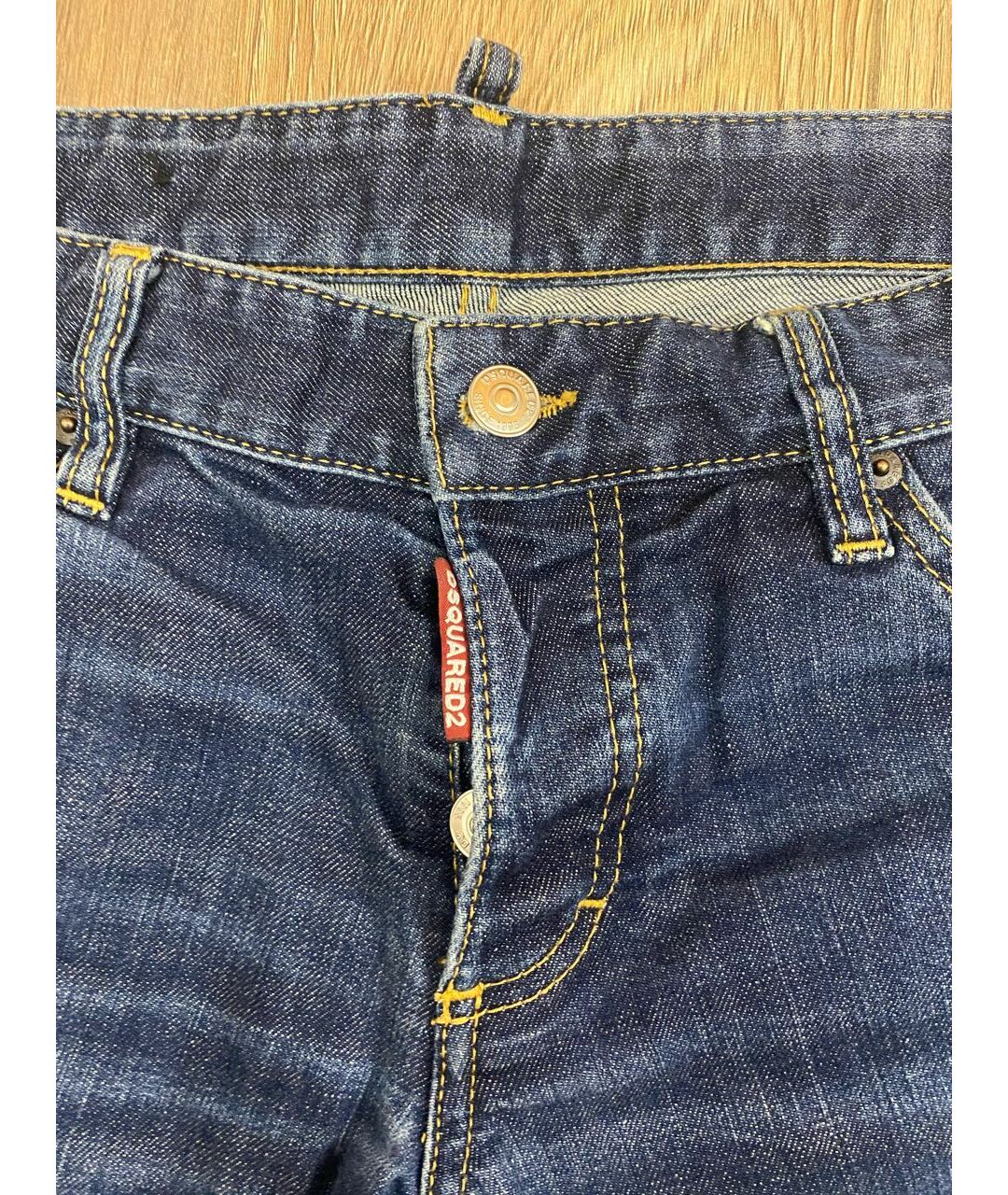 DSQUARED2 Синие хлопковые джинсы скинни, фото 3