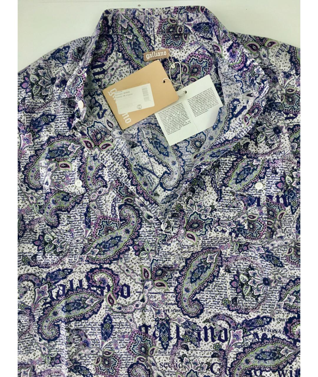 JOHN GALLIANO Мульти хлопковая кэжуал рубашка, фото 4