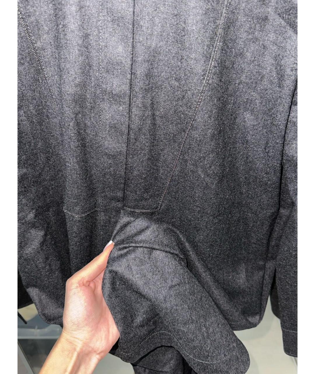 BRUNELLO CUCINELLI Антрацитовая кашемировая рубашка, фото 5