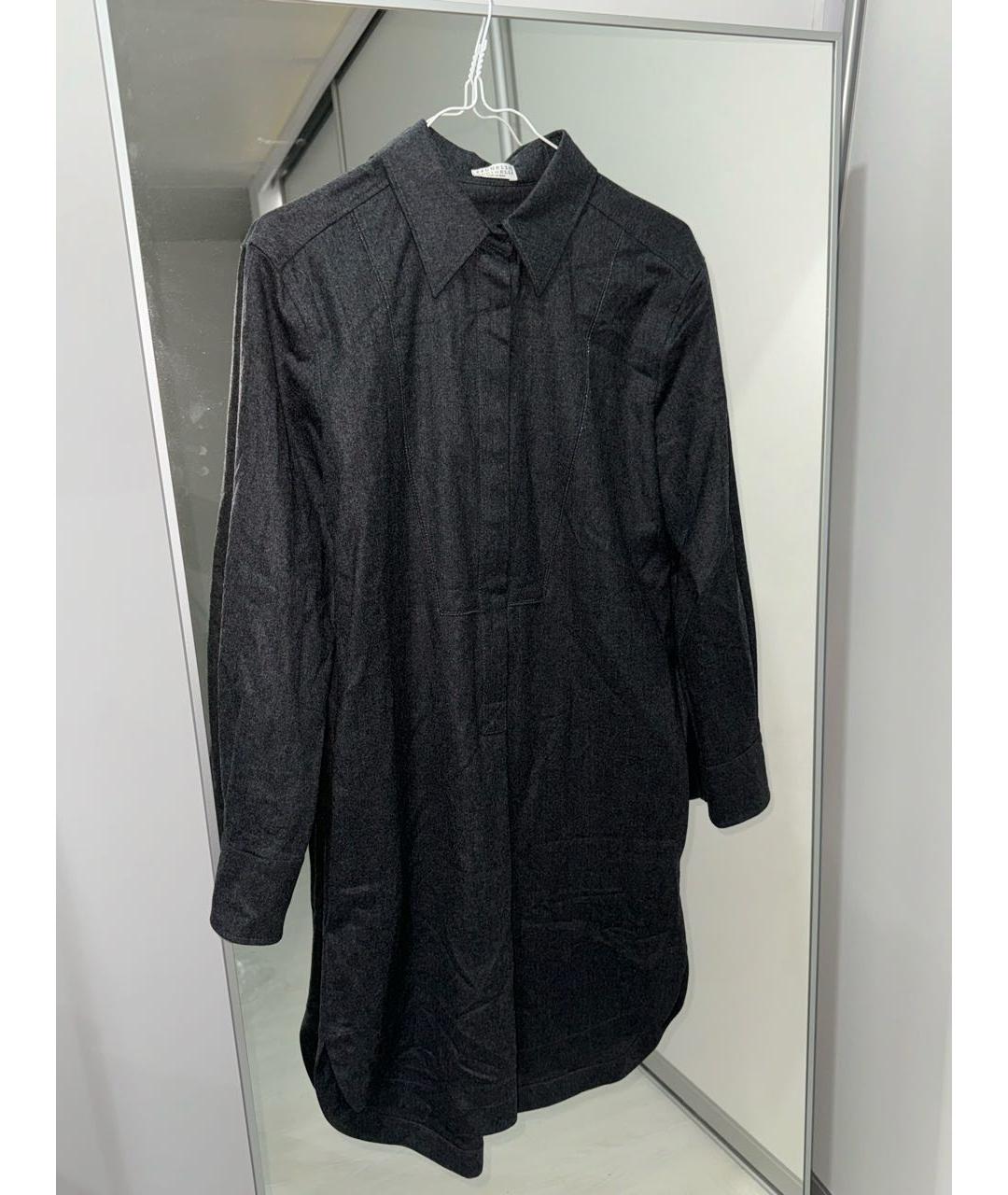 BRUNELLO CUCINELLI Антрацитовая кашемировая рубашка, фото 2