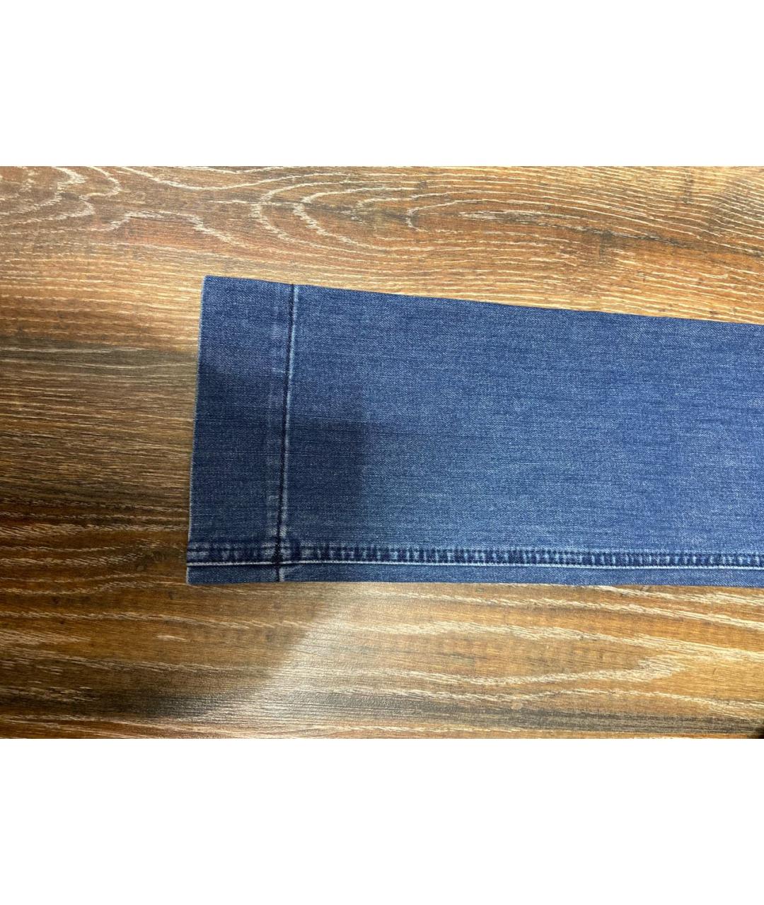 GUCCI Синие хлопко-эластановые прямые джинсы, фото 5
