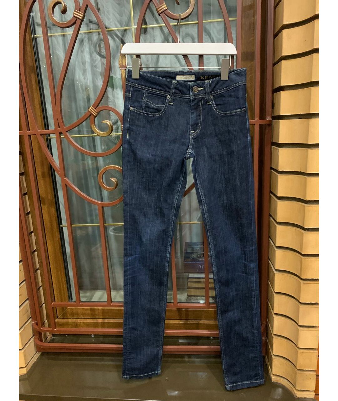 BURBERRY Темно-синие деним детские джинсы, фото 5
