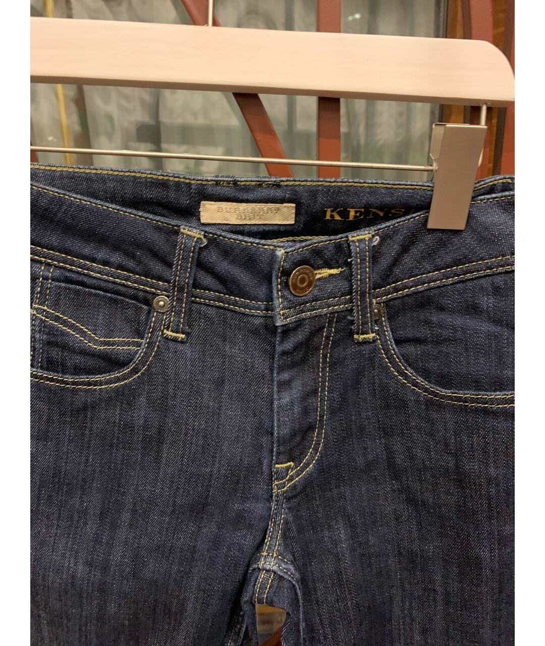 BURBERRY Темно-синие деним детские джинсы, фото 3