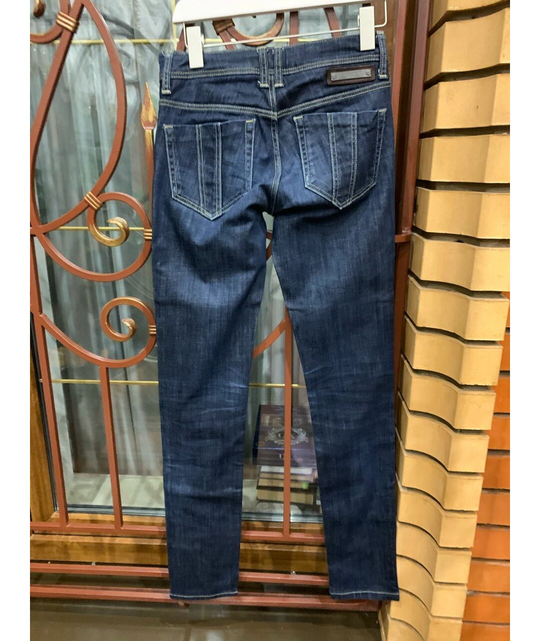BURBERRY Темно-синие деним детские джинсы, фото 2