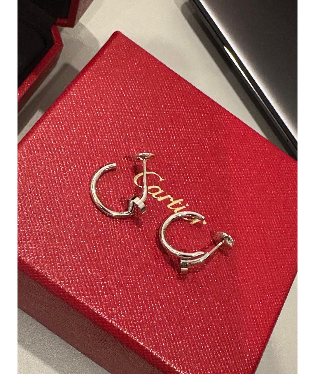 CARTIER Белые серьги из белого золота, фото 3