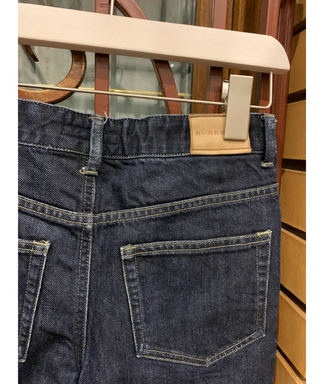 BURBERRY KIDS Темно-синие деним детские джинсы, фото 4