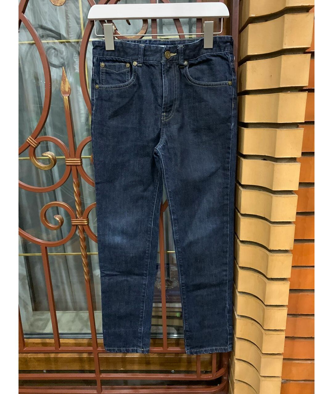 BURBERRY KIDS Темно-синие деним детские джинсы, фото 5