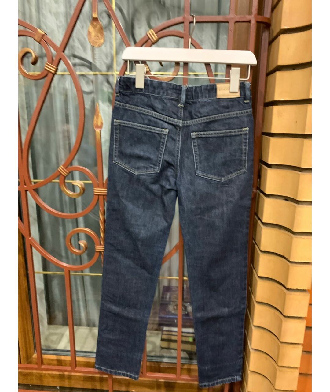 BURBERRY KIDS Темно-синие деним детские джинсы, фото 2