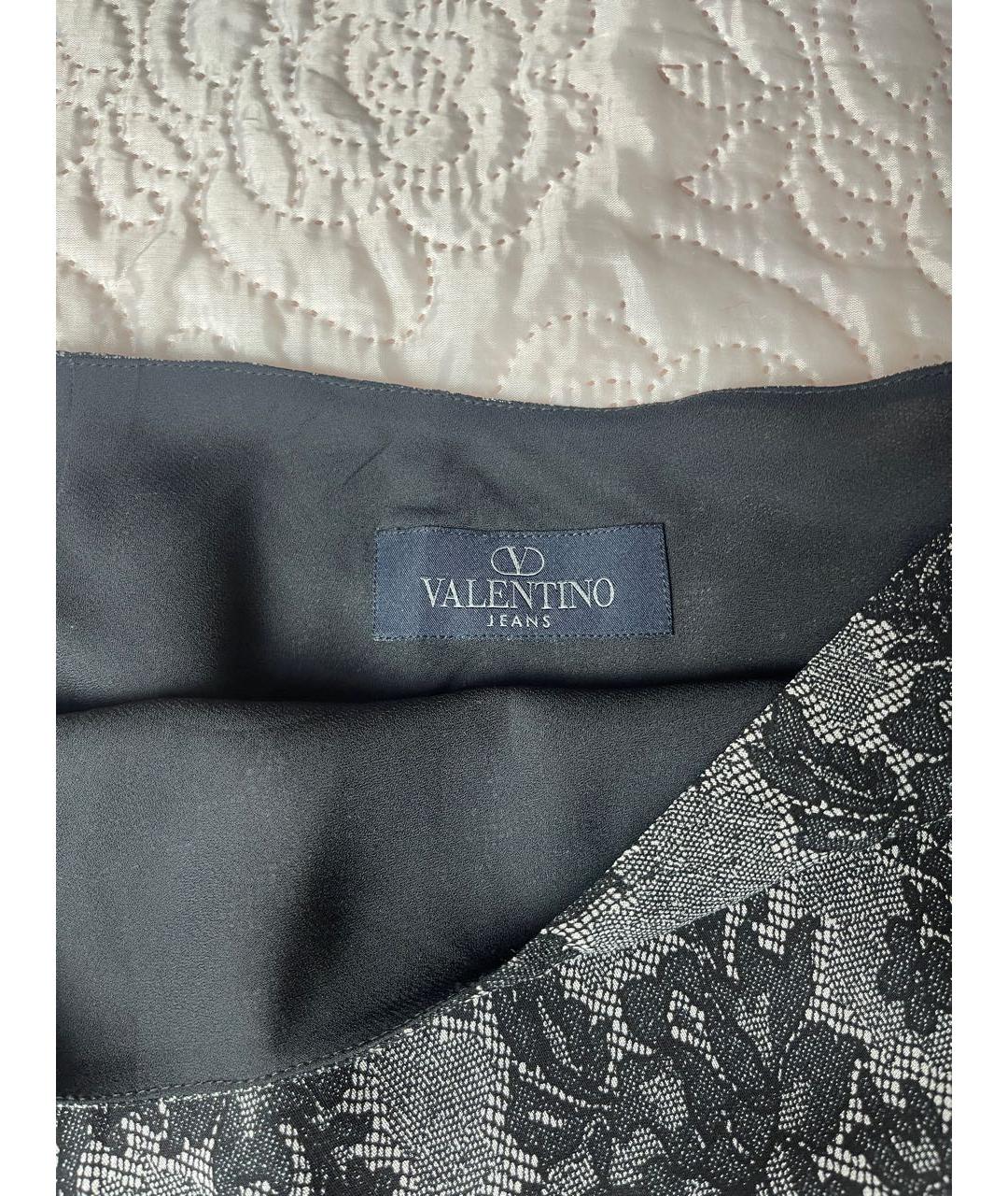 VALENTINO Антрацитовая вискозная юбка миди, фото 3