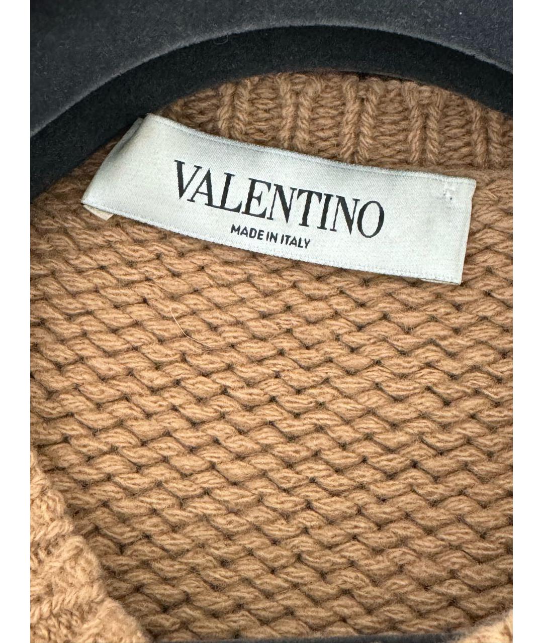 VALENTINO Коричневый шерстяной джемпер / свитер, фото 3