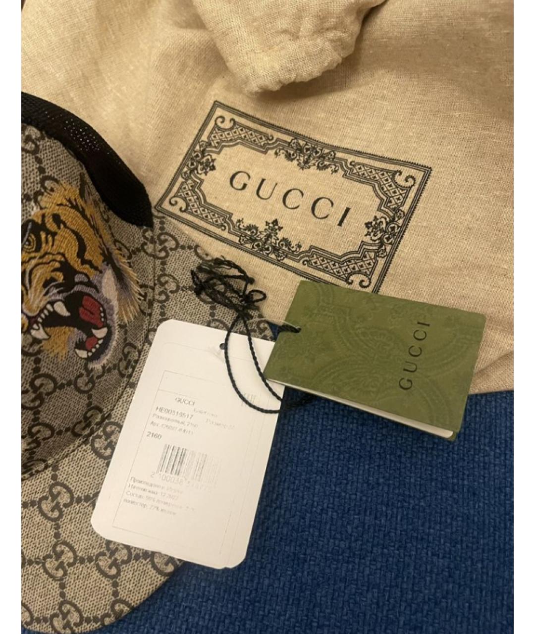 GUCCI Бежевая кепка/бейсболка, фото 4