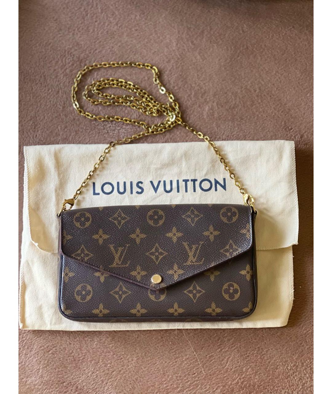 LOUIS VUITTON Коричневая сумка через плечо, фото 3