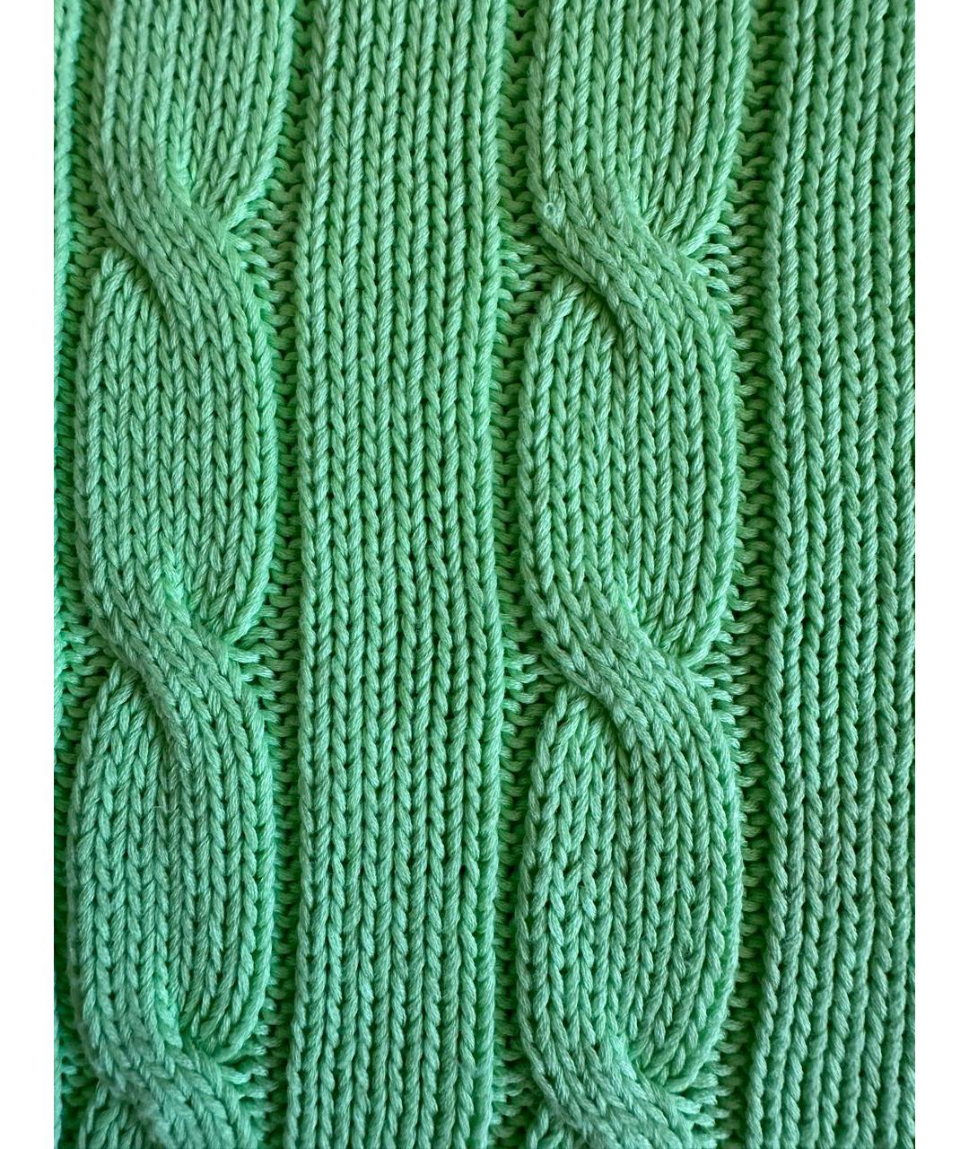 POLO RALPH LAUREN Зеленый хлопковый джемпер / свитер, фото 4