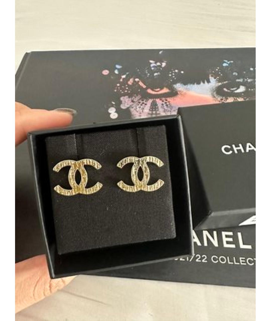 CHANEL PRE-OWNED Золотые металлические серьги, фото 2