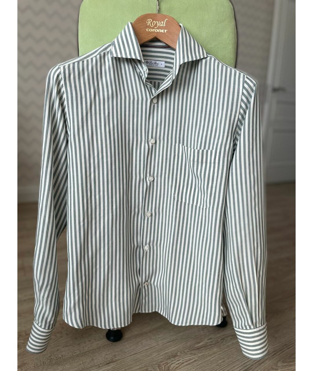 LORO PIANA Антрацитовая шелковая кэжуал рубашка, фото 6