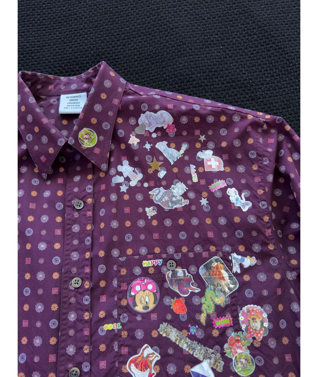 VETEMENTS Фиолетовая хлопковая рубашка, фото 3