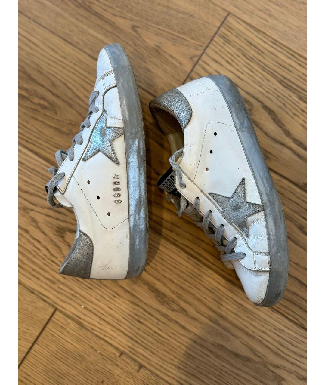 GOLDEN GOOSE DELUXE BRAND Белые кожаные кеды, фото 4