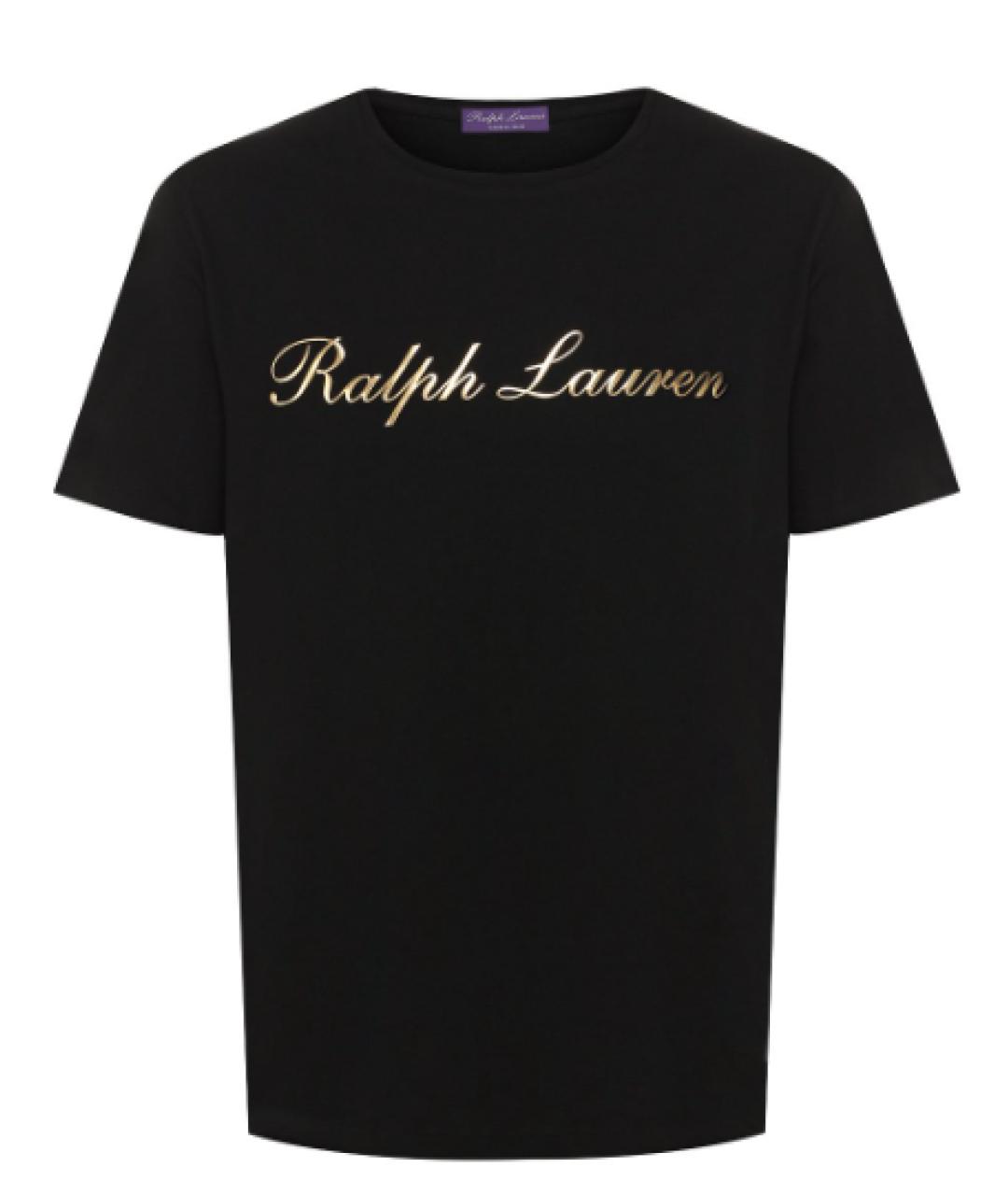RALPH LAUREN PURPLE LABEL Черная хлопковая футболка, фото 1