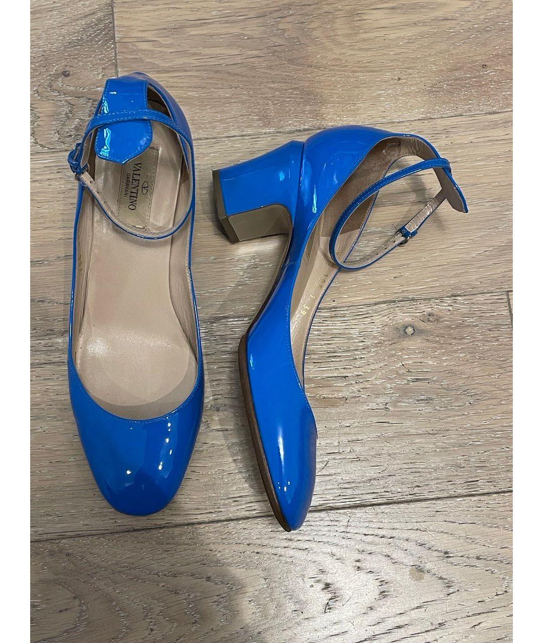VALENTINO Синие туфли из лакированной кожи, фото 5