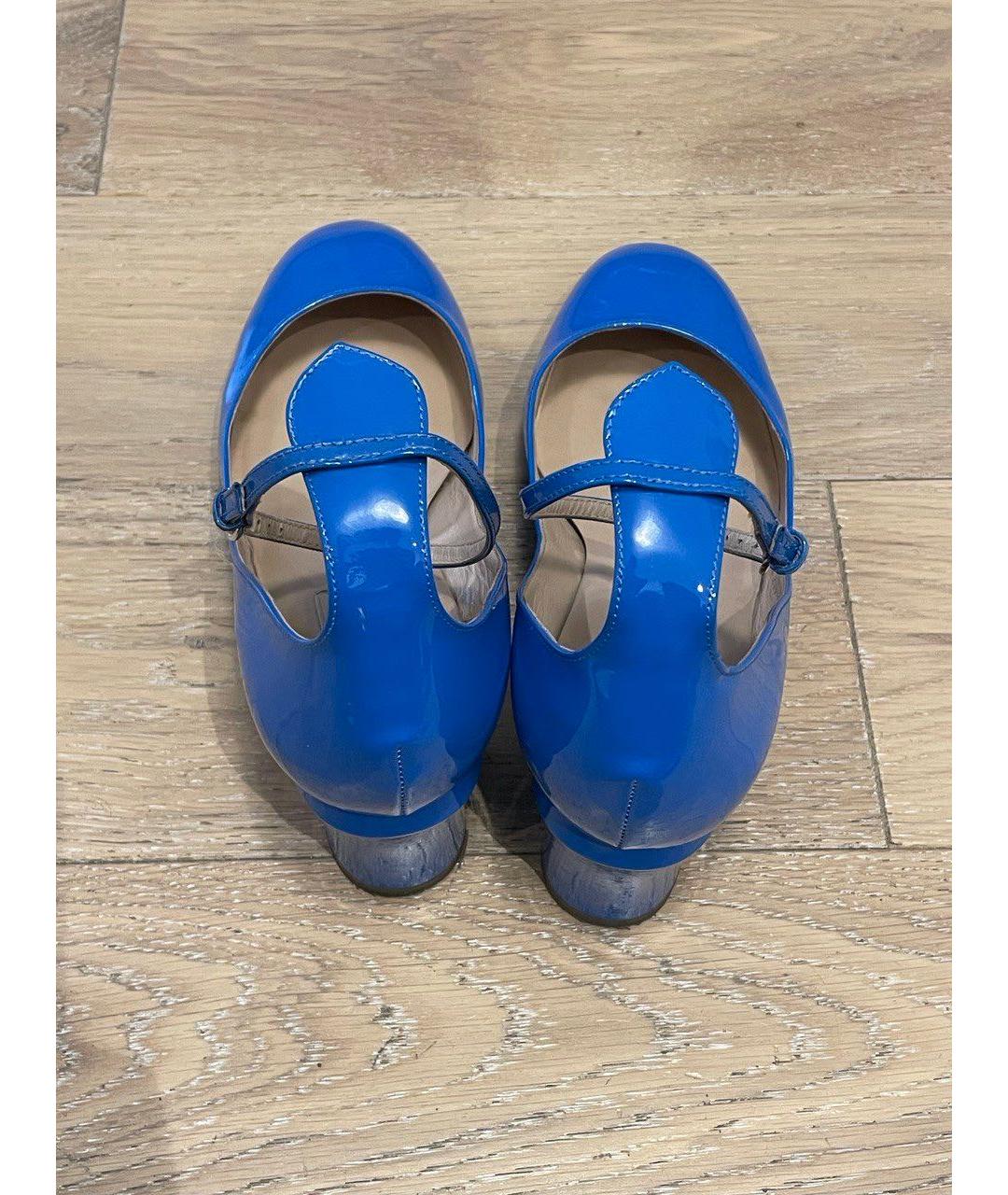 VALENTINO Синие туфли из лакированной кожи, фото 3