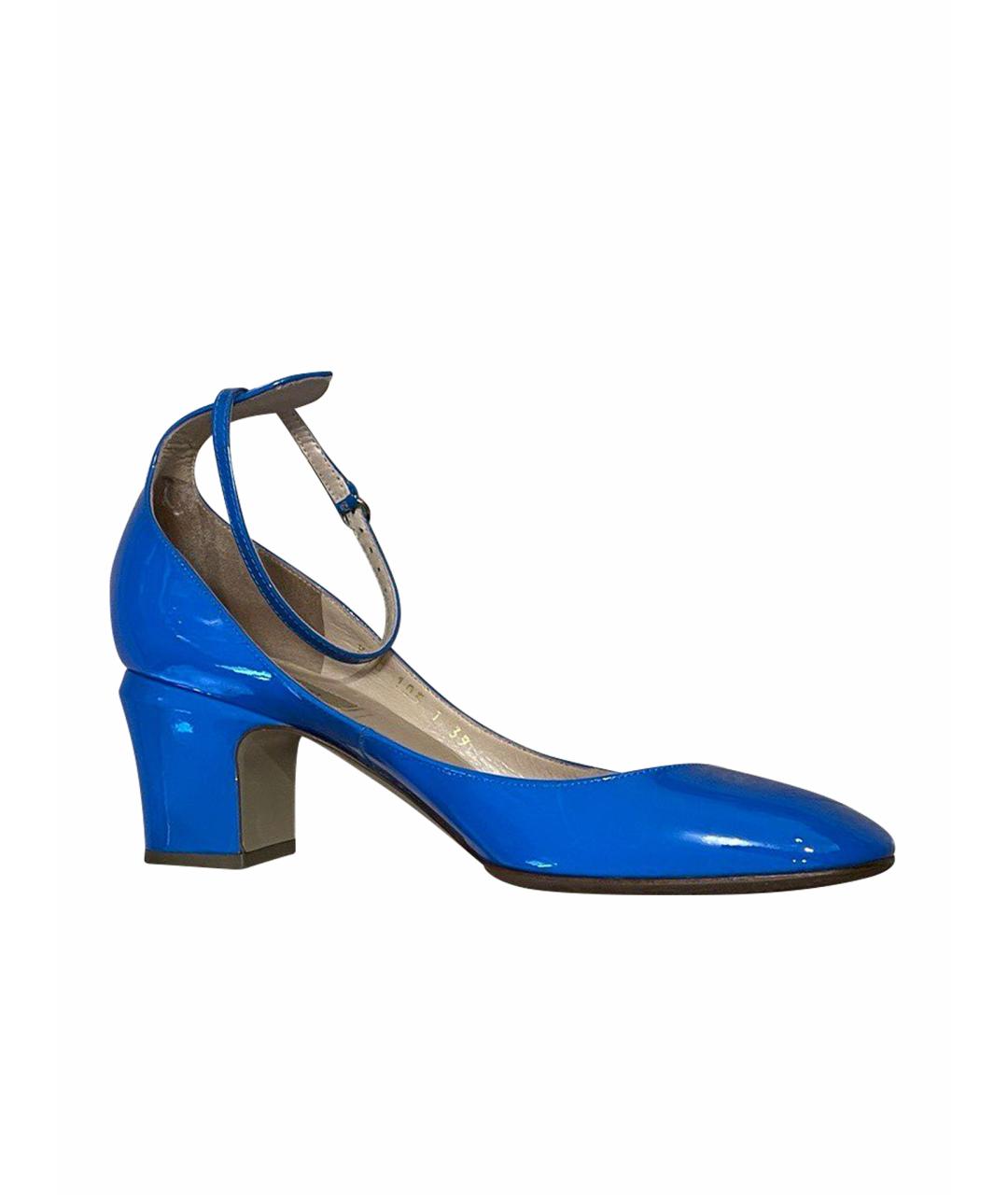VALENTINO Синие туфли из лакированной кожи, фото 1