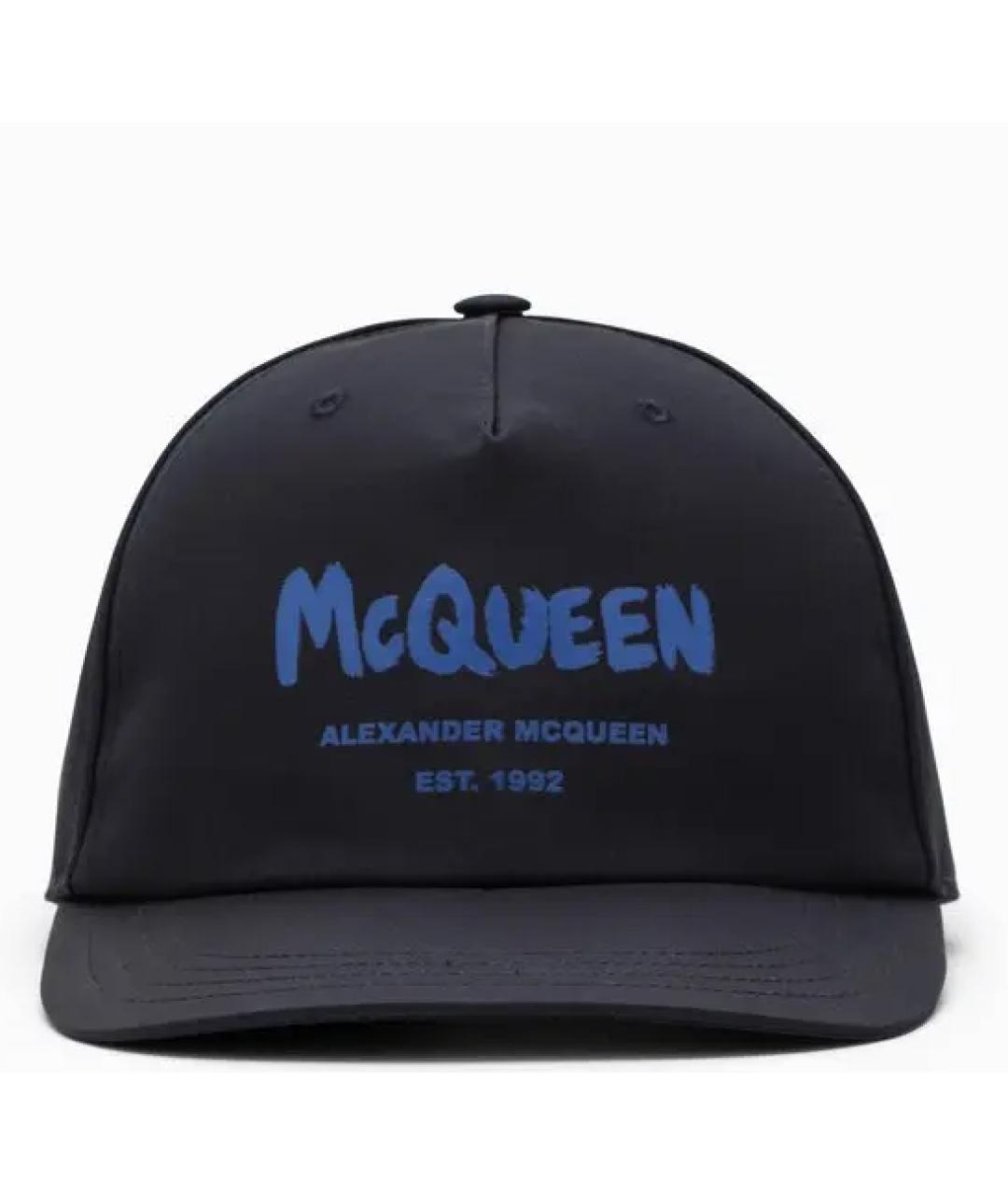 ALEXANDER MCQUEEN Темно-синяя синтетическая кепка/бейсболка, фото 1