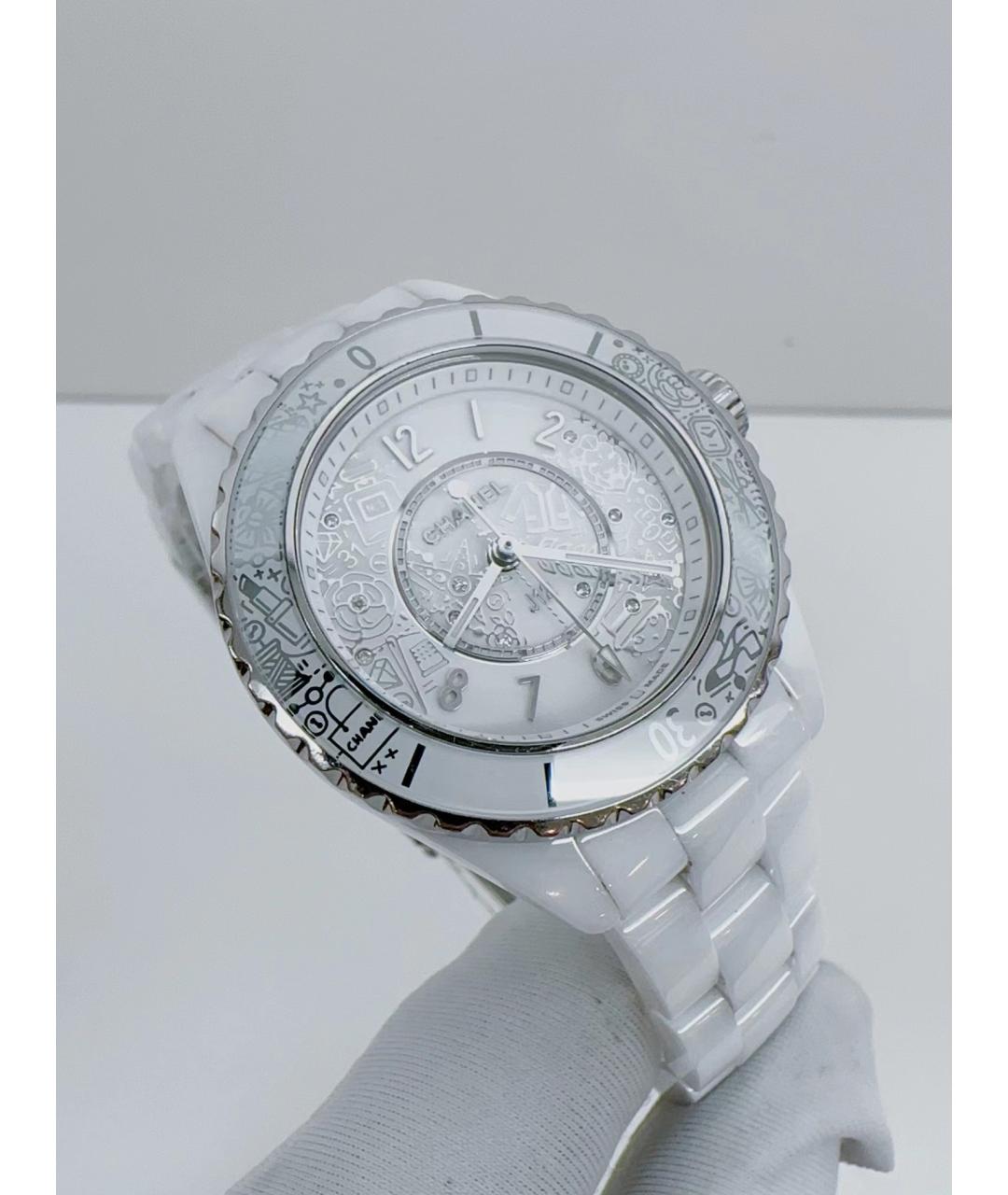 CHANEL PRE-OWNED Белые керамические часы, фото 7