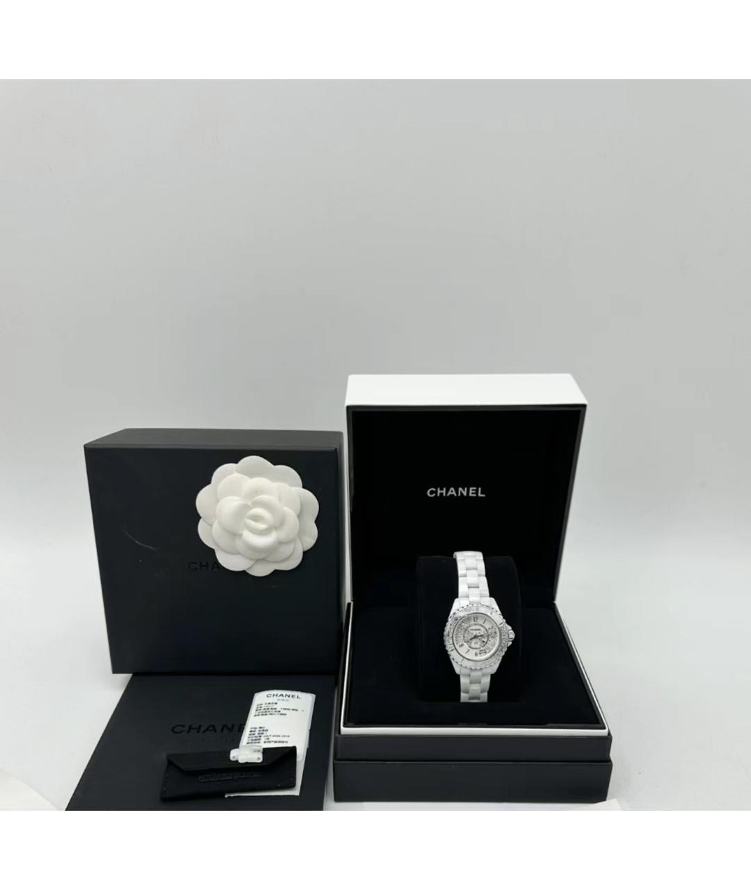 CHANEL PRE-OWNED Белые керамические часы, фото 2