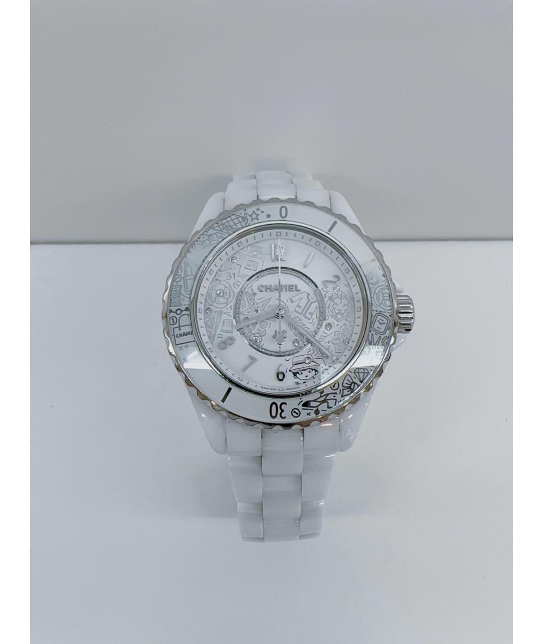 CHANEL PRE-OWNED Белые керамические часы, фото 4