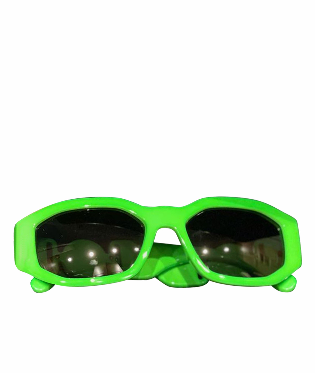 VERSACE Зеленые пластиковые солнцезащитные очки, фото 1