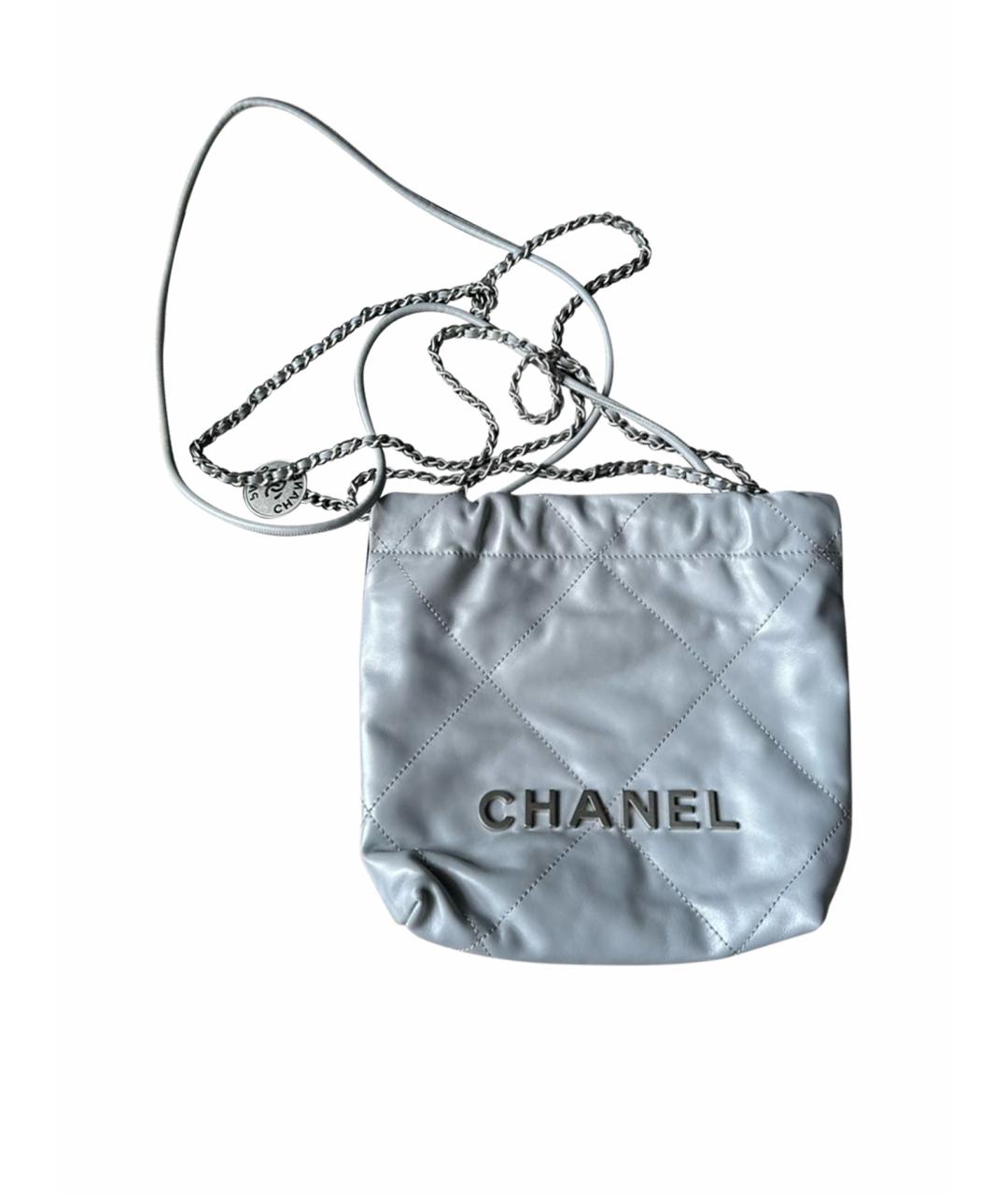 CHANEL PRE-OWNED Серая кожаная сумка через плечо, фото 1