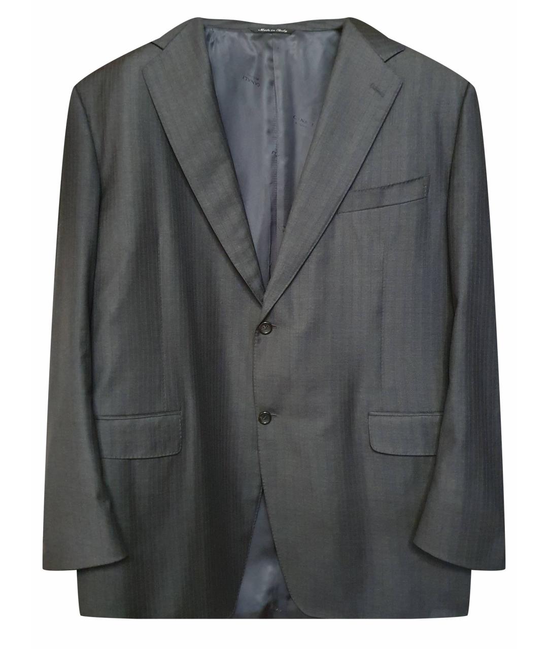 CANALI Серый шерстяной пиджак, фото 1