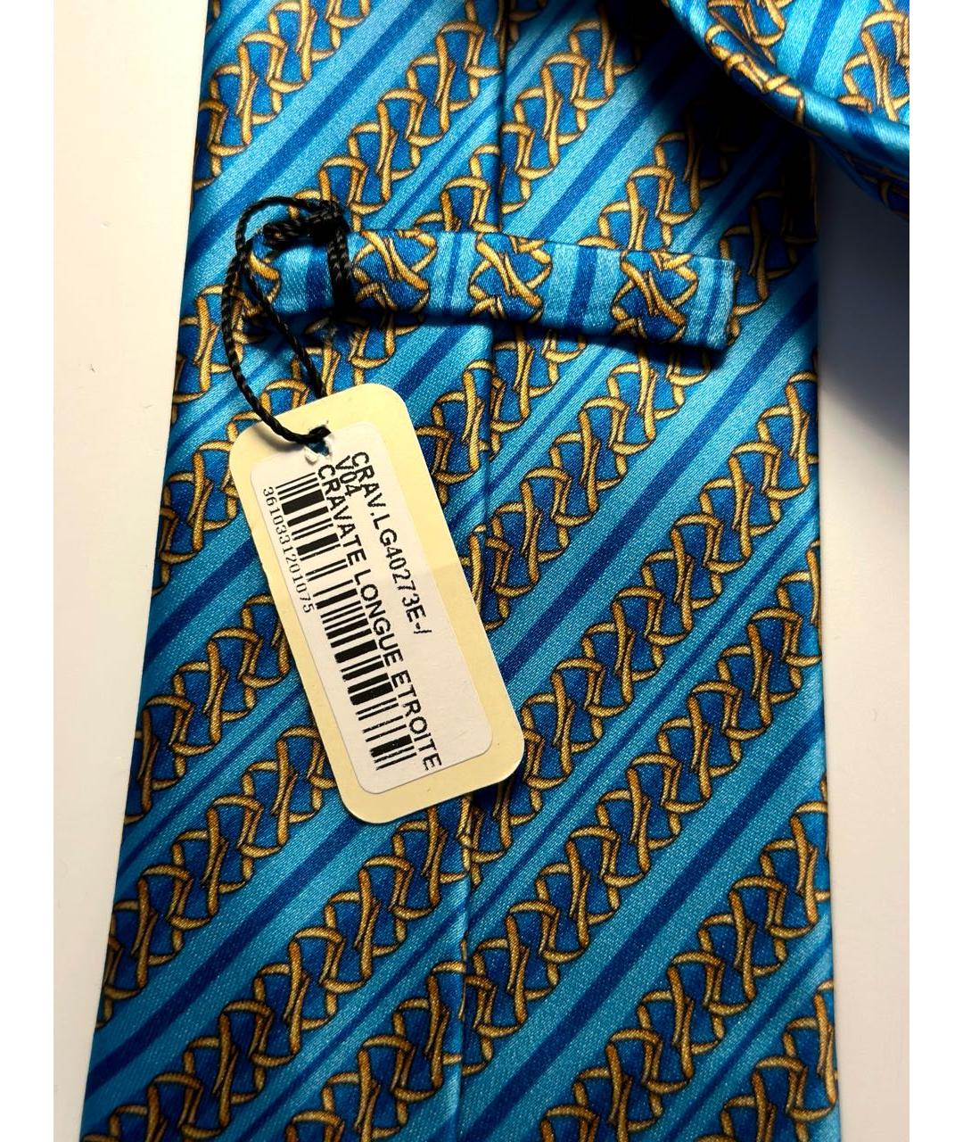 ZILLI Бирюзовый шелковый галстук, фото 5