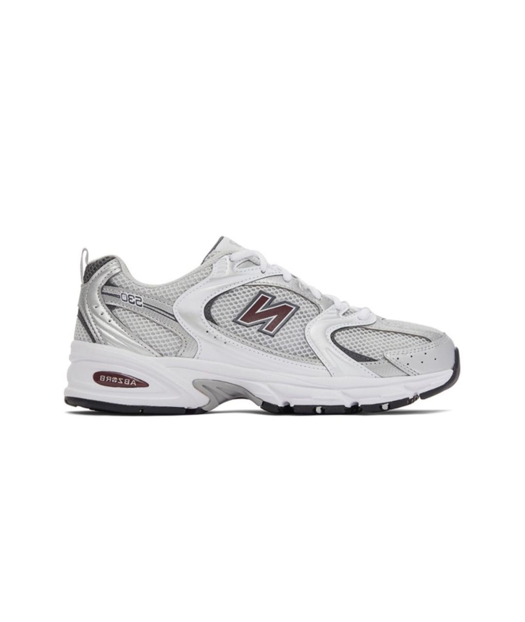 NEW BALANCE Серебряные текстильные кроссовки, фото 1