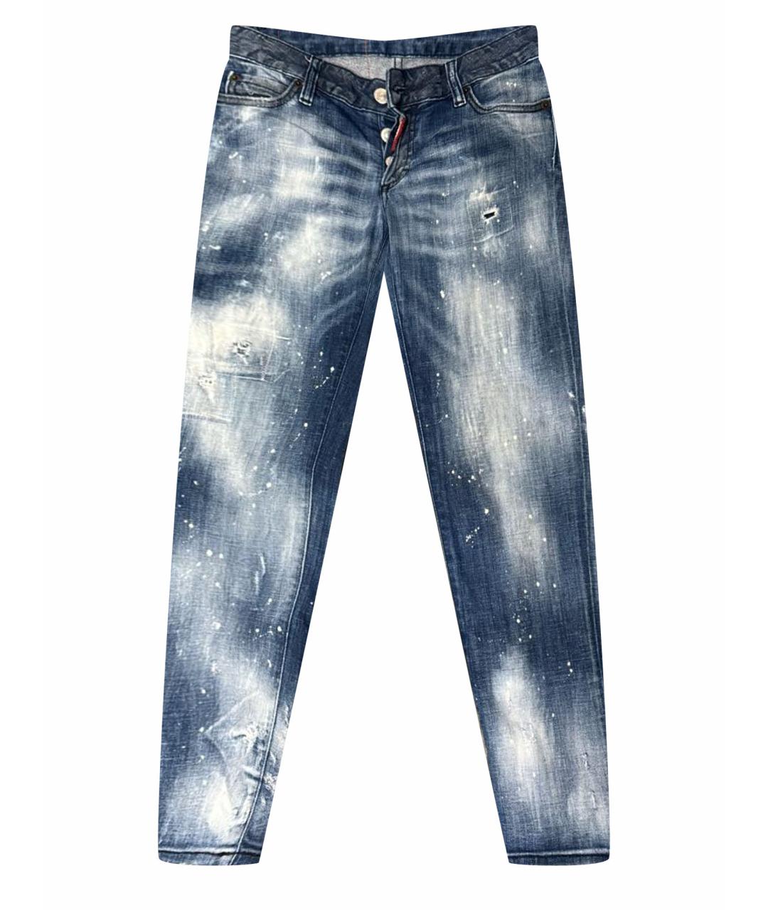 DSQUARED2 Синие хлопко-полиэстеровые джинсы слим, фото 1
