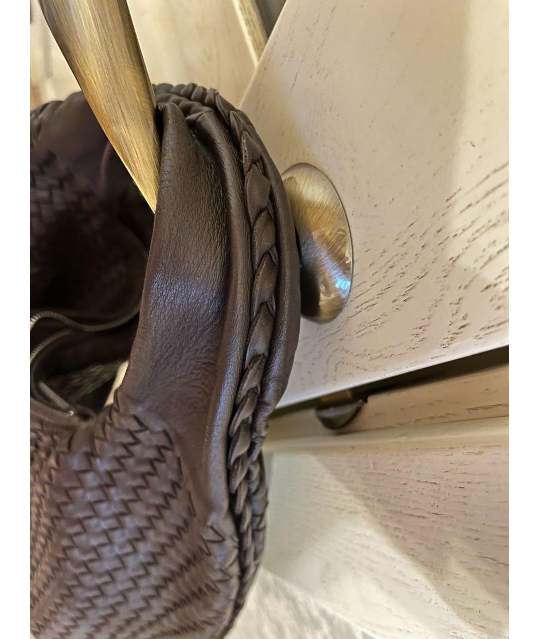 BOTTEGA VENETA Коричневая кожаная сумка тоут, фото 4