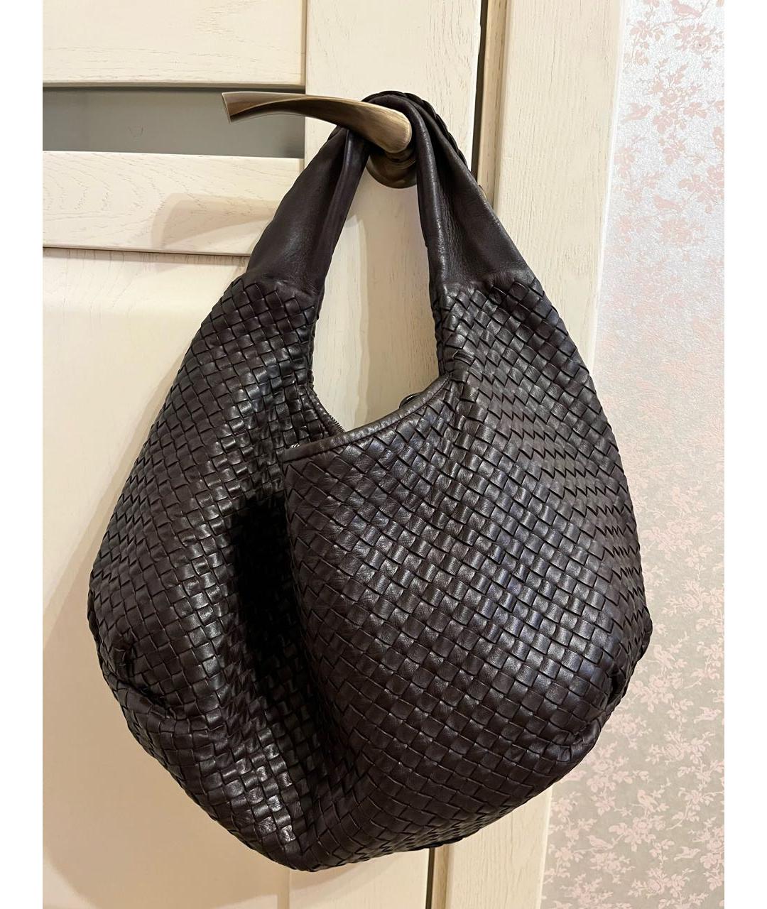 BOTTEGA VENETA Коричневая кожаная сумка тоут, фото 6