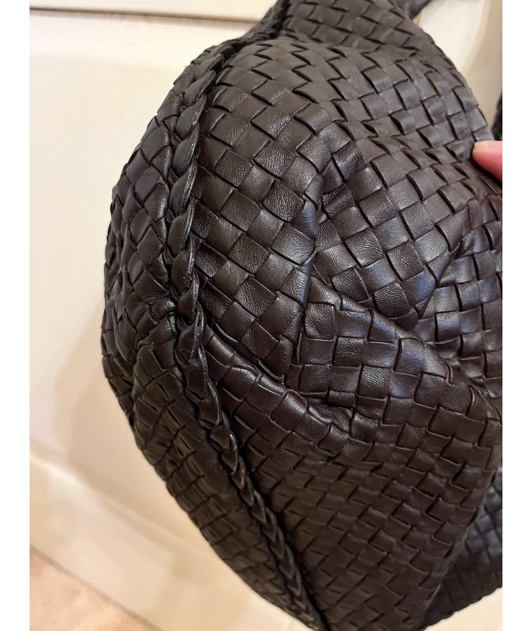 BOTTEGA VENETA Коричневая кожаная сумка тоут, фото 2