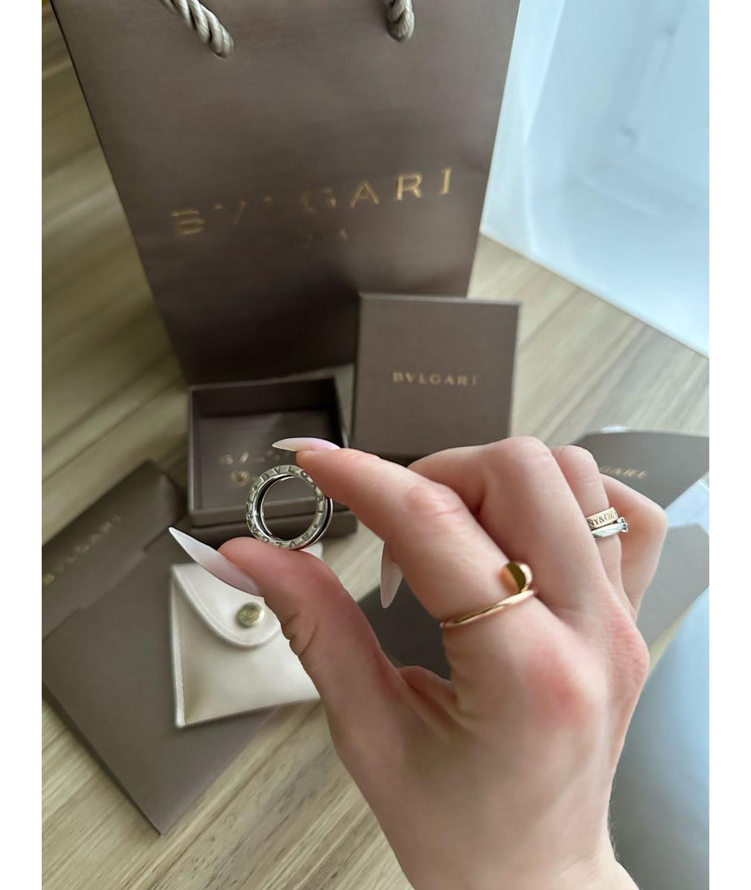 BVLGARI Черное серебряное кольцо, фото 2