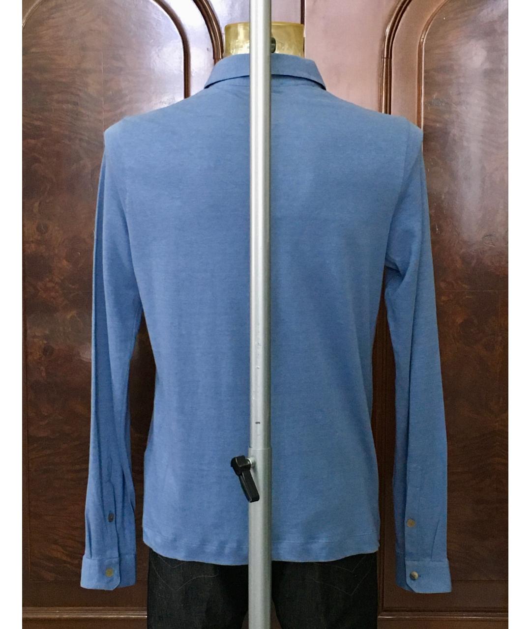 BILANCIONI Голубая льняная кэжуал рубашка, фото 2