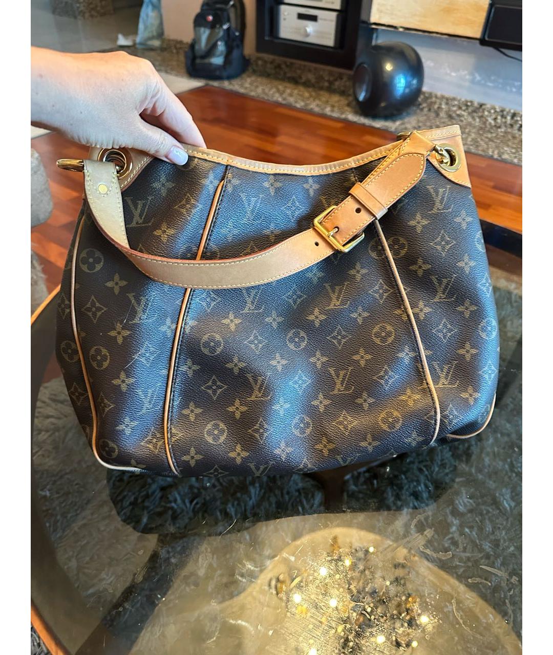 LOUIS VUITTON PRE-OWNED Коричневая сумка тоут, фото 3