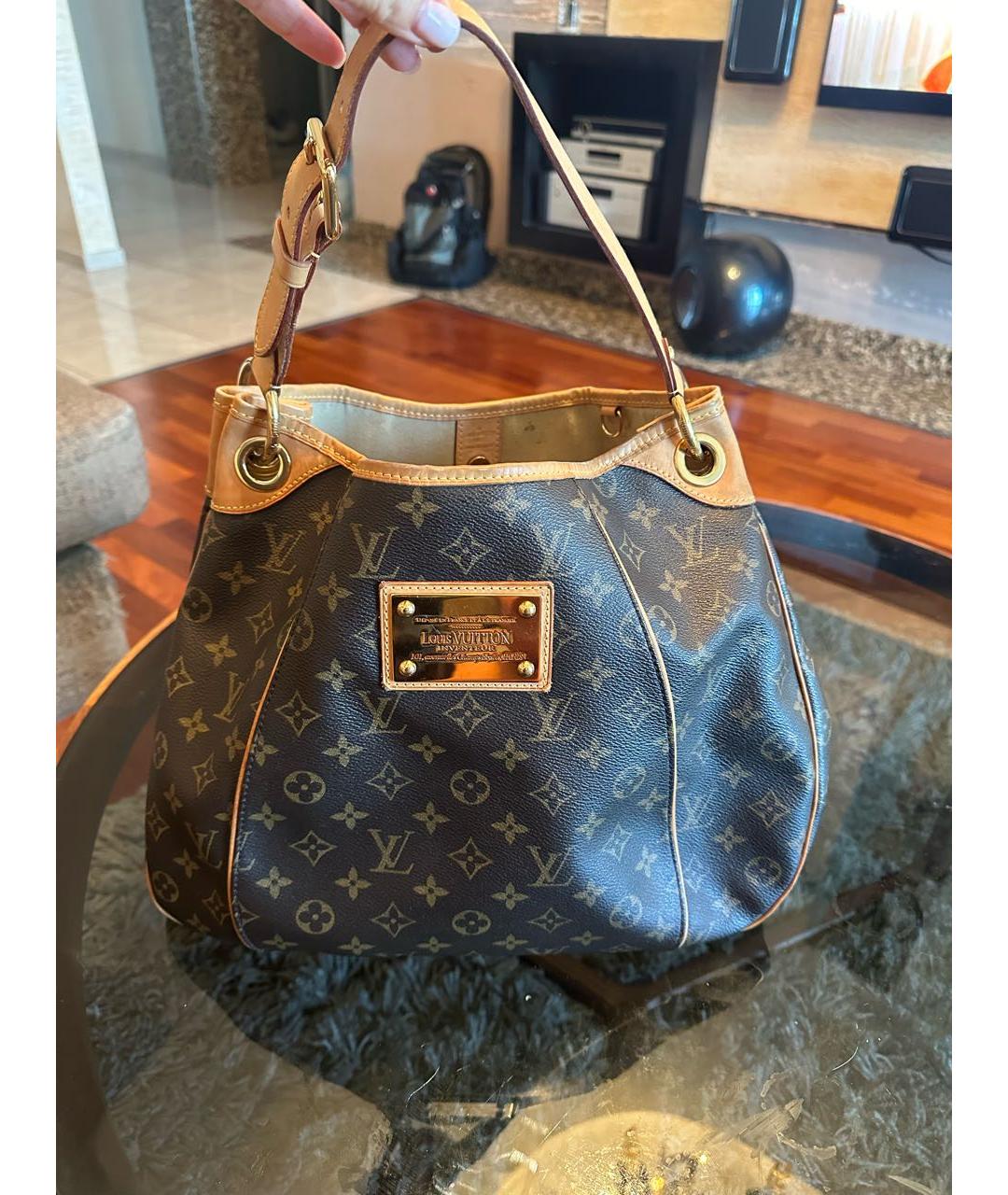 LOUIS VUITTON PRE-OWNED Коричневая сумка тоут, фото 7