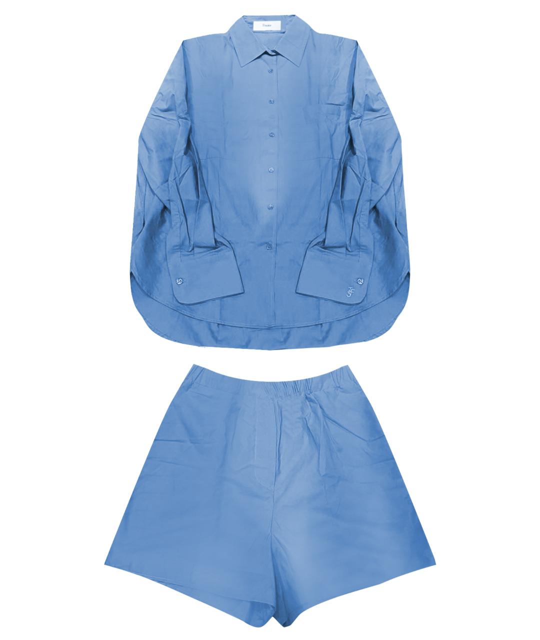THE FRANKIE SHOP Синий хлопковый костюм с брюками, фото 1