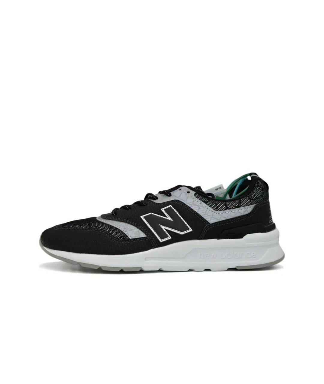 NEW BALANCE Черные замшевые низкие кроссовки / кеды, фото 8