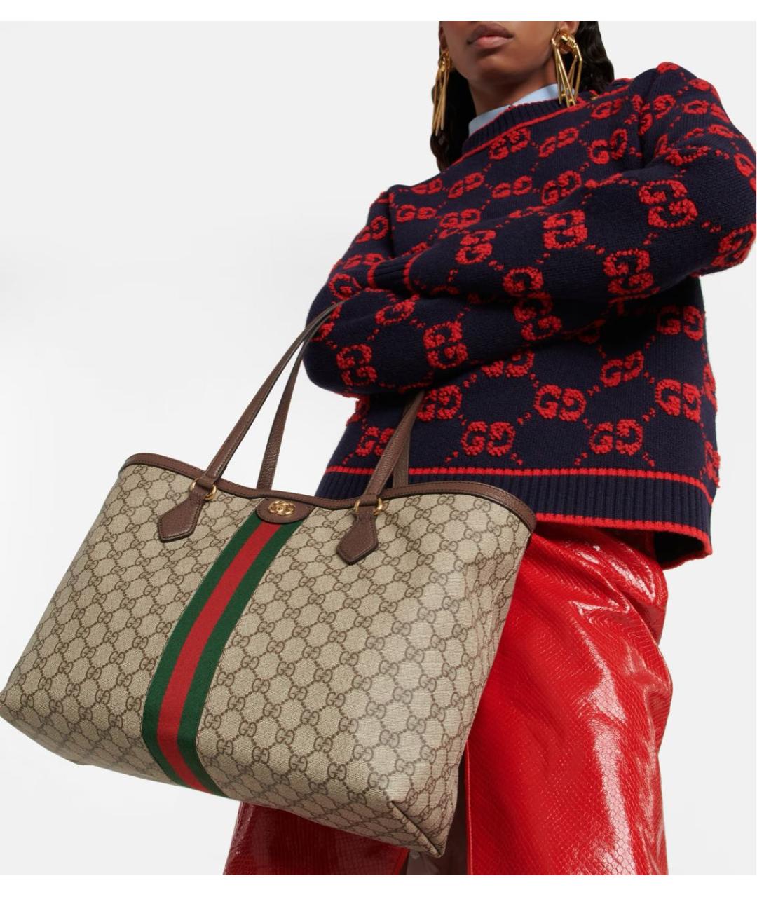 GUCCI Коричневая сумка тоут, фото 6