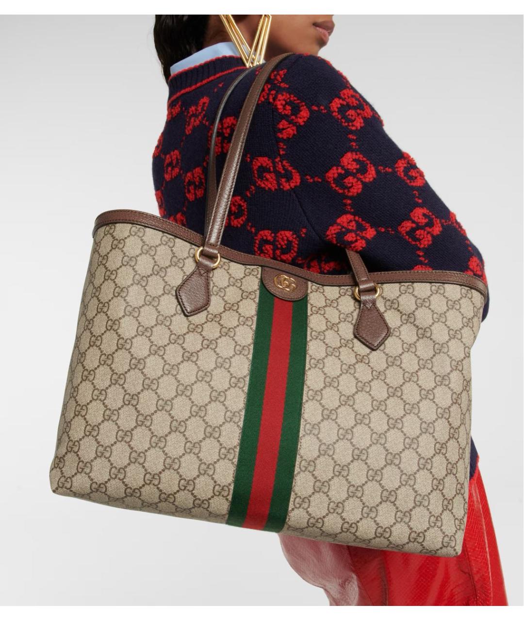 GUCCI Коричневая сумка тоут, фото 2