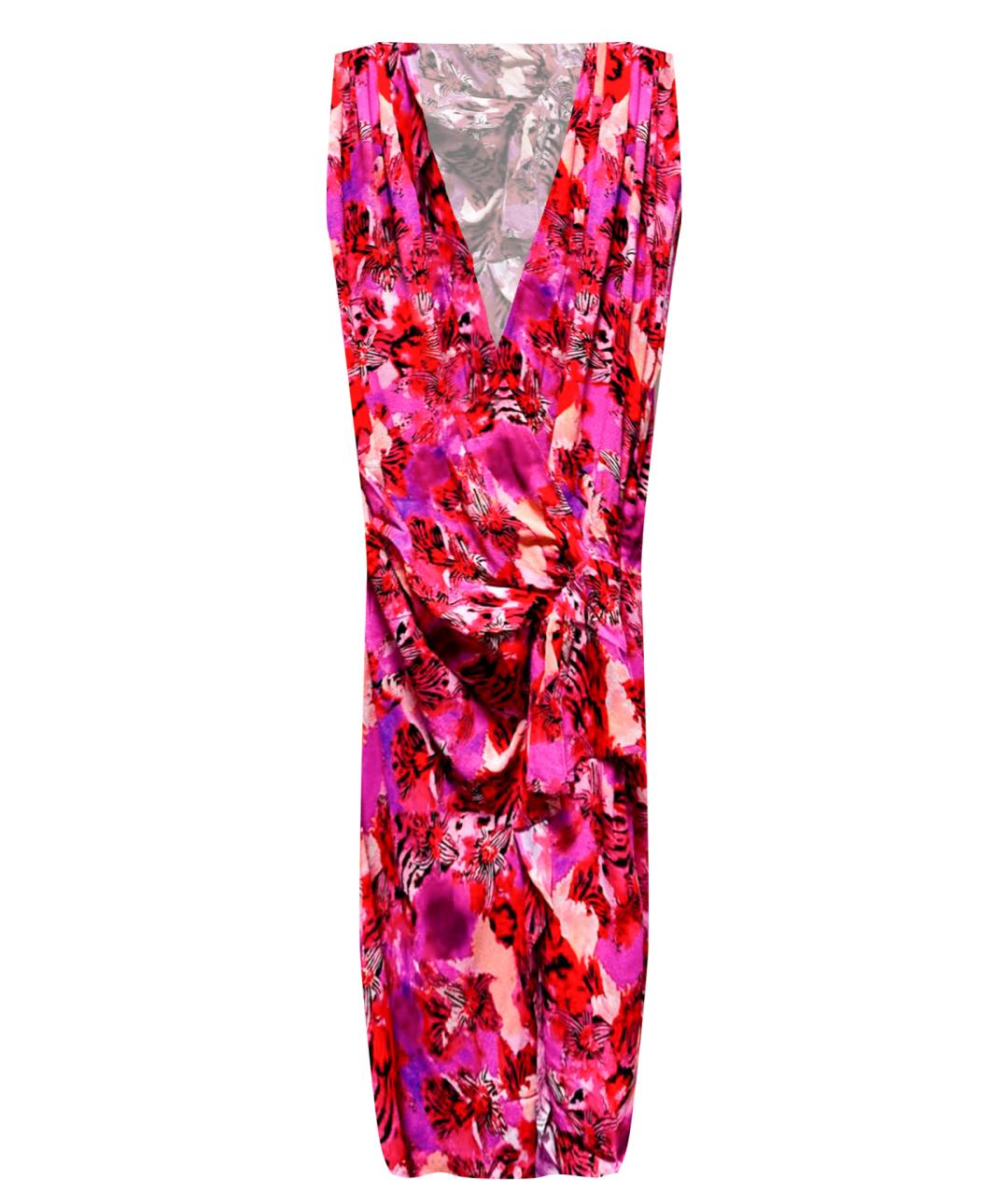 IRO Розовое вискозное коктейльное платье, фото 1