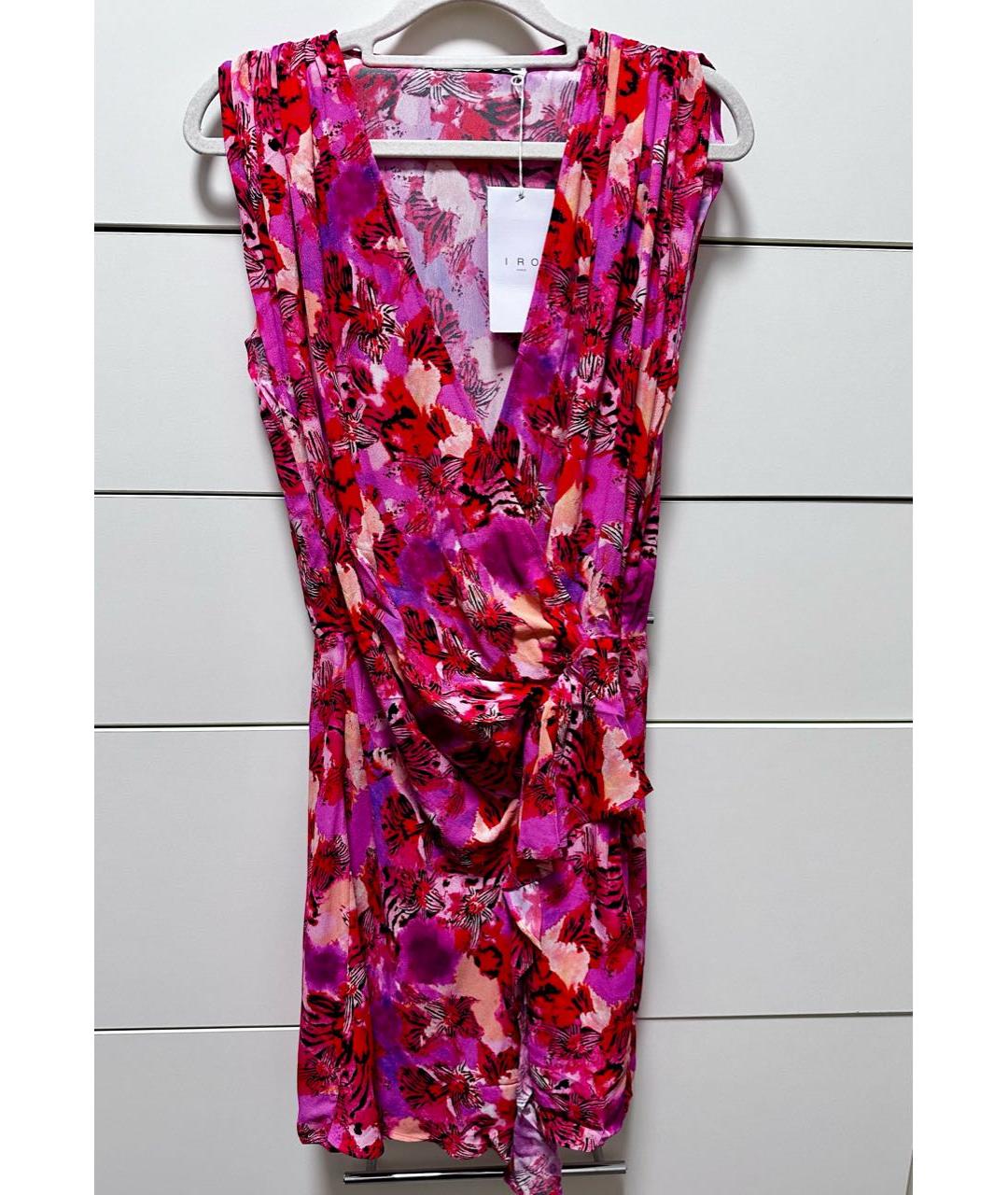 IRO Розовое вискозное коктейльное платье, фото 8