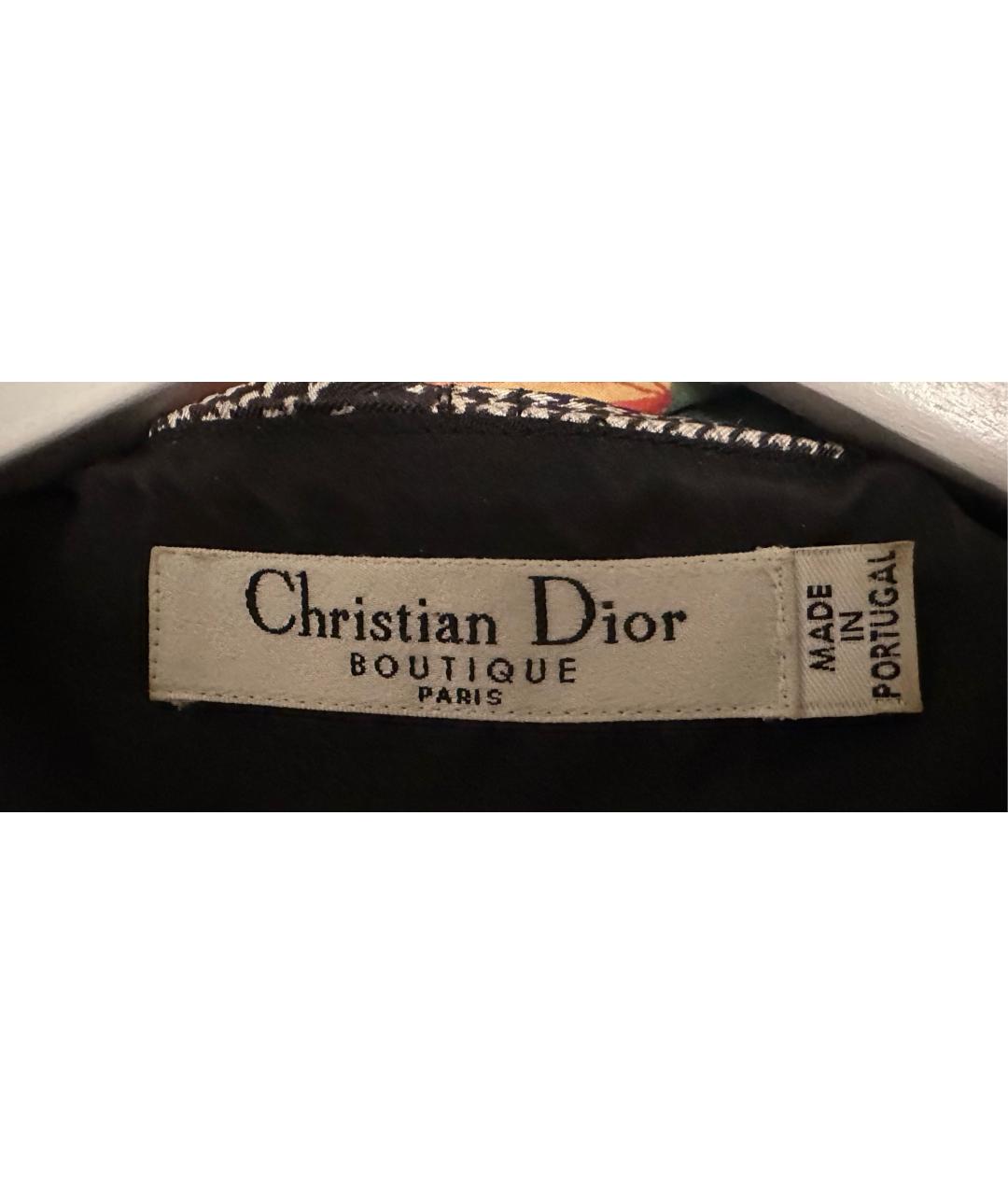 CHRISTIAN DIOR Мульти шелковое коктейльное платье, фото 3